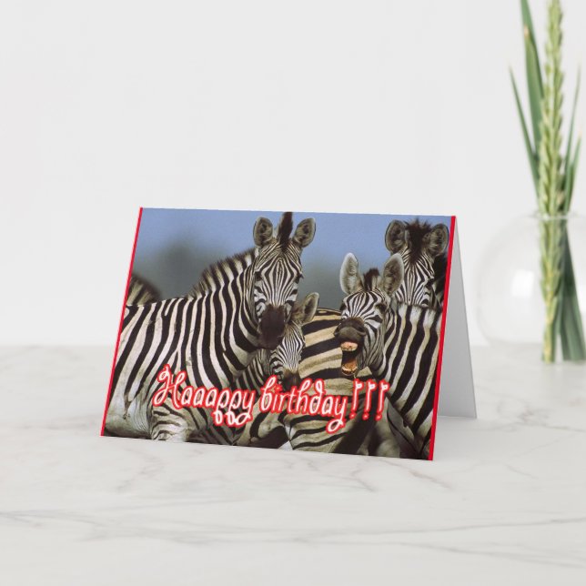 zebra birthday card (Front)