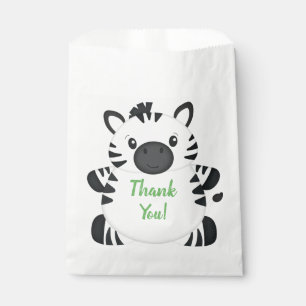 Zebra Birthday Party Green Favour Bags