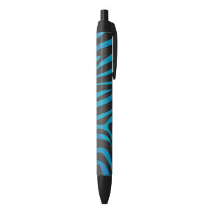 Zebra Black and Blue Print Black Ink Pen