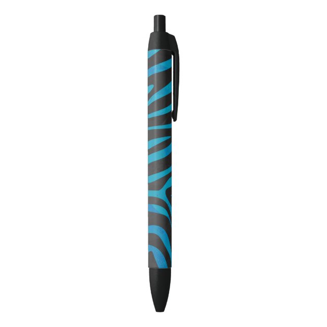 Zebra Black and Blue Print Black Ink Pen (Bottom (Vertical))