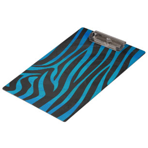 Zebra Black and Blue Print Clipboard