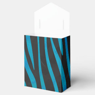 Zebra Black and Blue Print Favour Box