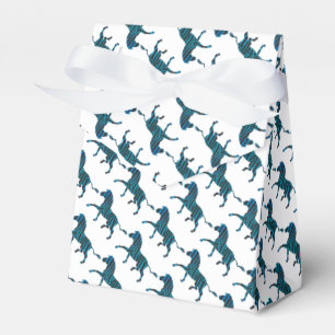 Zebra Black and Blue Silhouette Favour Box