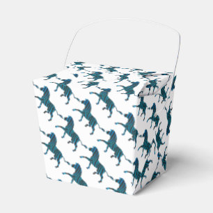 Zebra Black and Blue Silhouette Favour Box