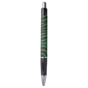 Zebra Black and Green Print