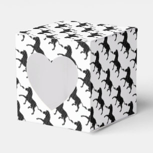 Zebra Black and Grey Print Silhouette Favour Box