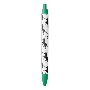 Zebra Black and Grey Print Silhouette Ink Pen