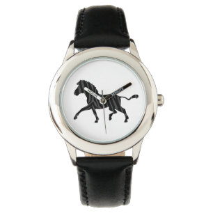 Zebra Black and Grey Print Silhouette Watch