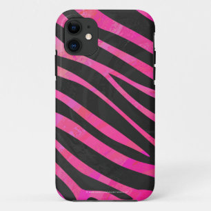 Zebra Black and Hot Pink Print iPhone 11 Case