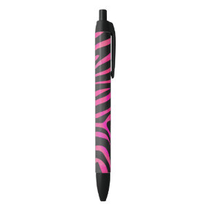 Zebra Black and Hot Pink Print Ink Pen