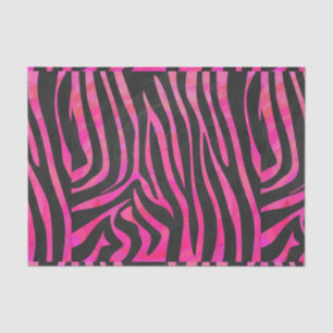 Zebra Black and Hot Pink Print Tissue Paper