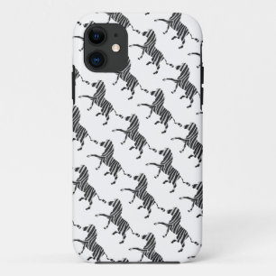 Zebra Black and Light Grey Silhouette Case-Mate iPhone Case