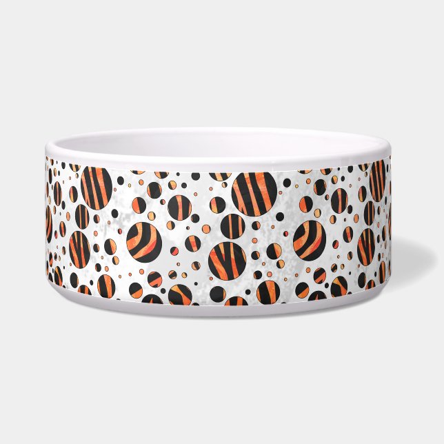 Zebra Black and Orange Polka Dots (Right)