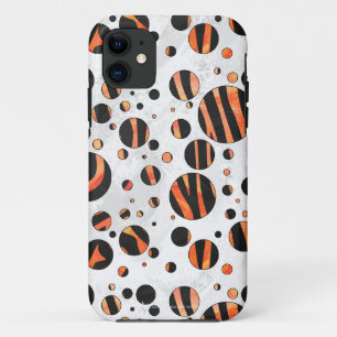 Zebra Black and Orange Polka Dots Case-Mate iPhone Case
