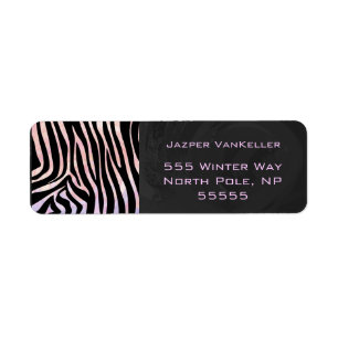 Zebra Black and Pink Monogram