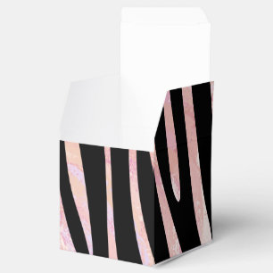 Zebra Black and Pink Print Favour Box