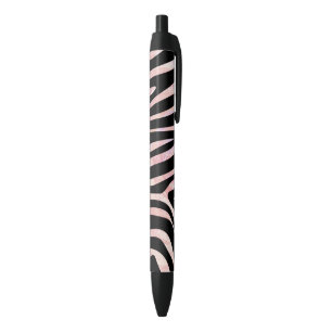 Zebra Black and Pink Print Ink Pen