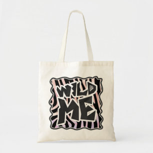 Zebra Black and Pink Wild me Tote Bag