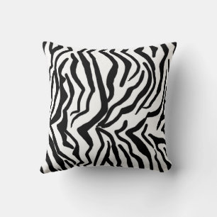 Zebra Black And White Hide Fur Pattern Cushion
