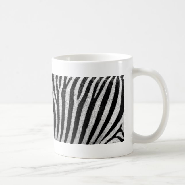Zebra black and white print photo coffee mug (Right)