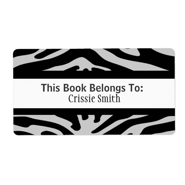 Zebra Black & Grey (Front)