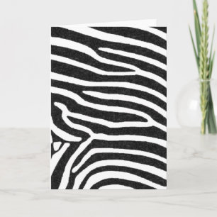 zebra black stripes card