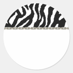 Zebra Black & White Address Label
