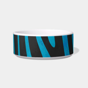 Zebra Blue and Black Print Bowl