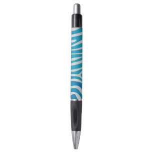 Zebra Blue and White Print