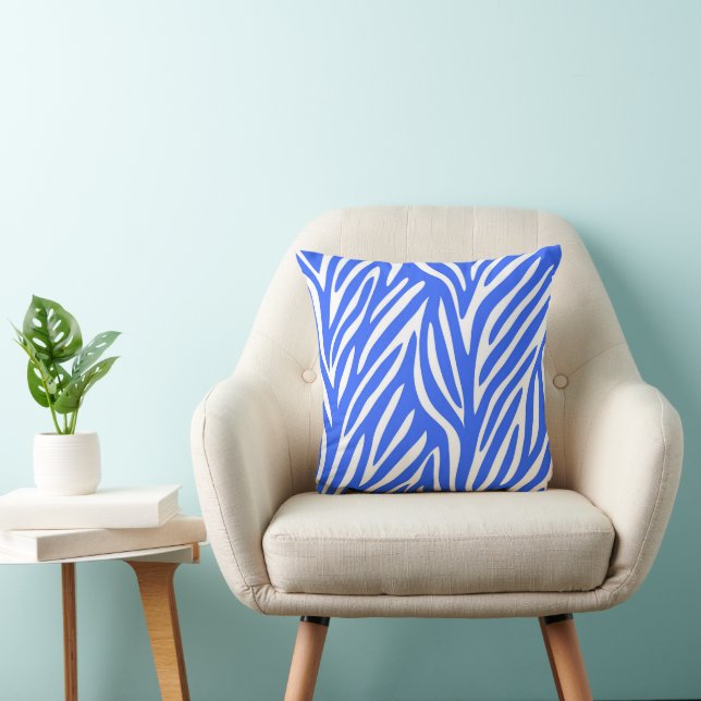 ZEBRA BLUE CUSHION (Chair)