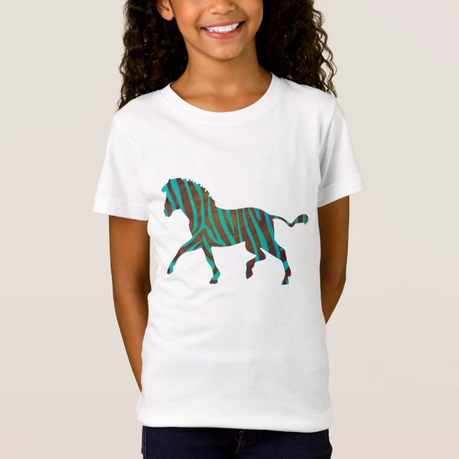 Zebra Brown and Teal Print shirts (Front)