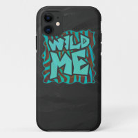 Zebra Brown and Teal Wild Me Design