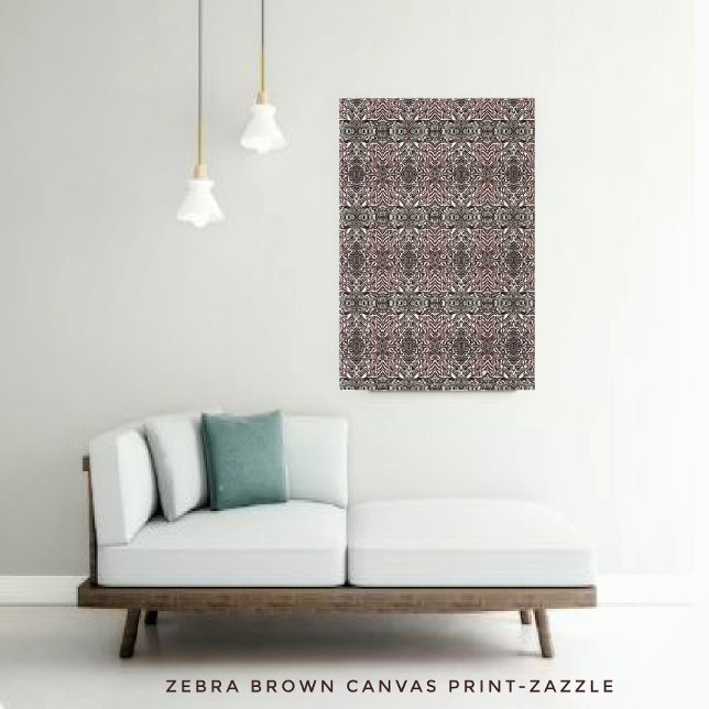 Zebra Brown Canvas Print (Creator Uploaded)