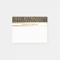 Zebra Brown Gold Sparkle Glam Trendy Personalised