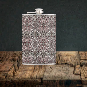 Zebra Brown Hip Flask