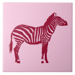 Zebra - Burgundy and Pink Tile