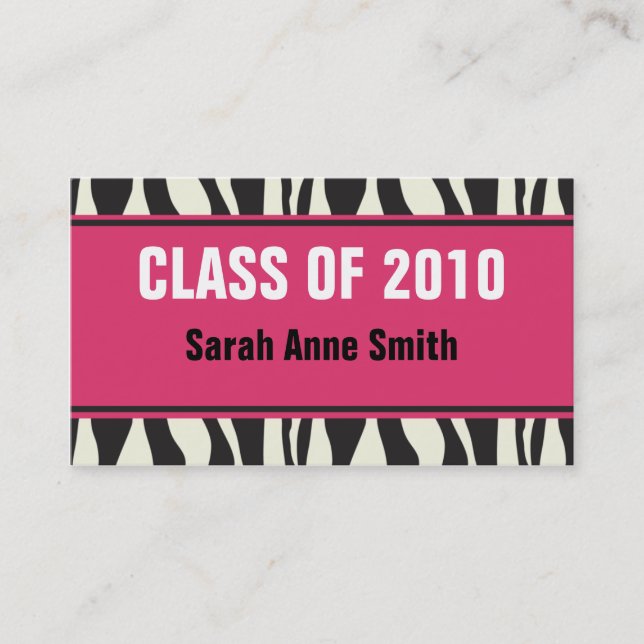 Zebra Calling Card (Front)