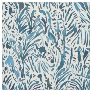 ZEBRA CAMO Indigo Safari Fabric