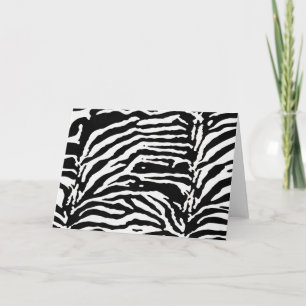 Zebra Camouflage Black and White Artistic Pattern Card