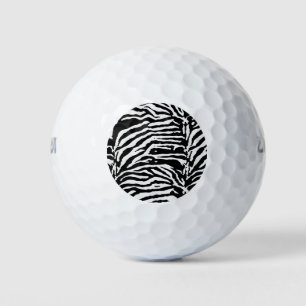 Zebra Camouflage Black and White Artistic Pattern Golf Balls