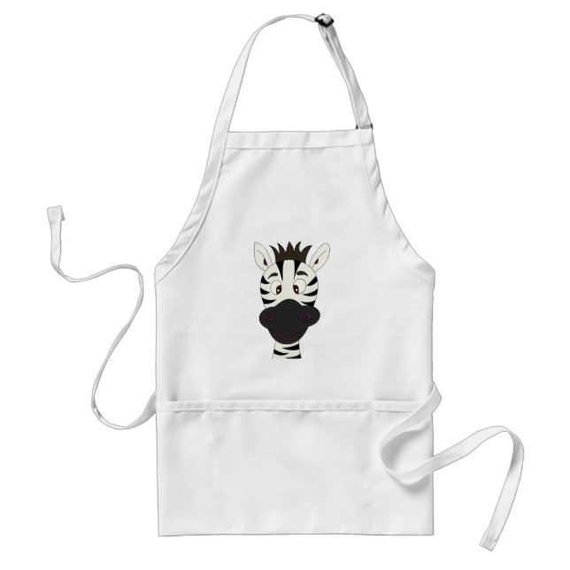 Zebra cartoon standard apron (Front)