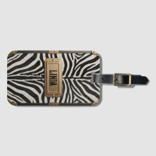 Zebra case luggage tag