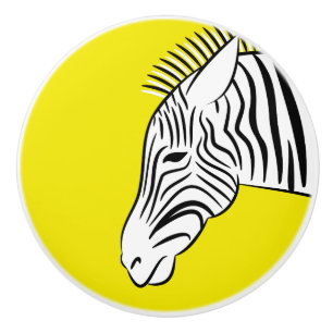 Zebra Ceramic Knob
