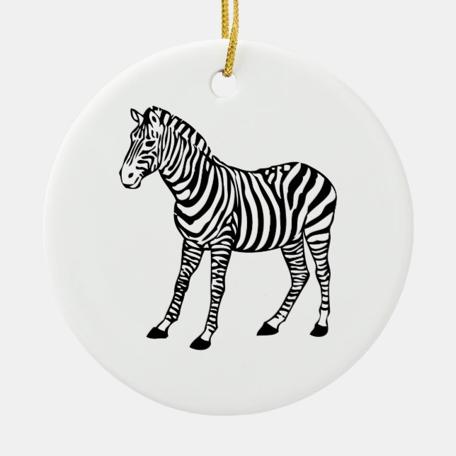 zebra ceramic tree decoration (Front)