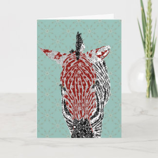Zebra Christmas Card