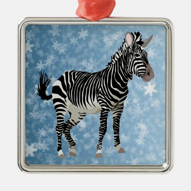zebra christmas metal tree decoration (Front)
