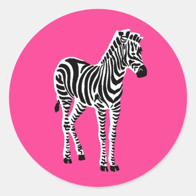 Zebra Classic Round Sticker (Front)