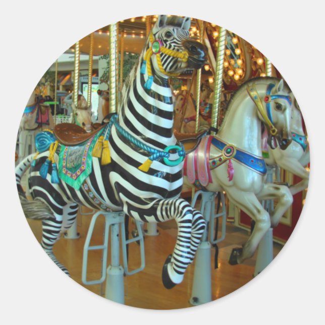 Zebra Classic Round Sticker (Front)