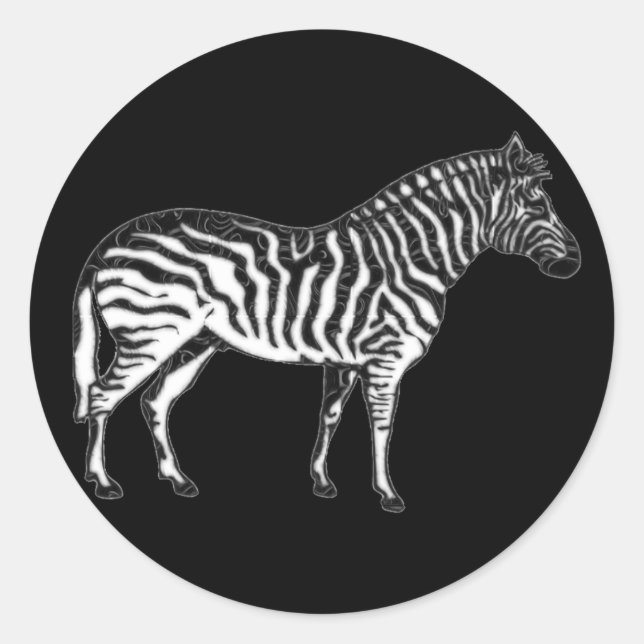 Zebra Classic Round Sticker (Front)