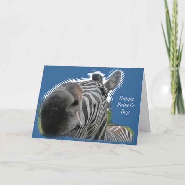 Zebra Closeup - Happy Father's Day Card (Front)